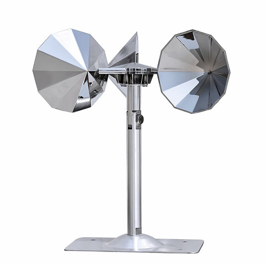 Close-up of the Ecobarbet™ pigeon deterrent reflector isolated on a white background. Features reflective bird deterrent cups made of chrome-plated ABS.