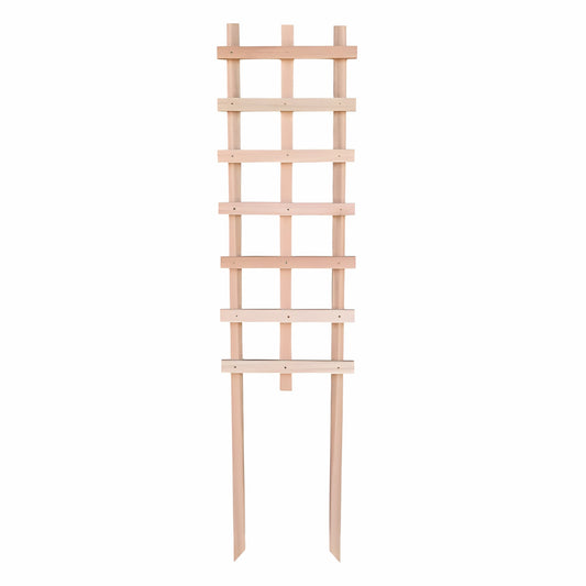 Full view of the Ecogreen Saligna hardwood garden plant trellis on a white background.